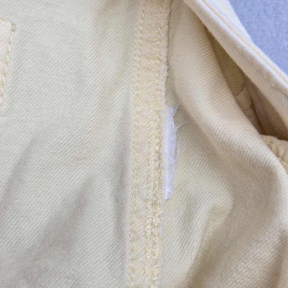 Loft Palmer Wide Leg Crop Pants Yellow Pastel Denim Utility‎ Capris Size 12P EUC - Picture 8 of 11